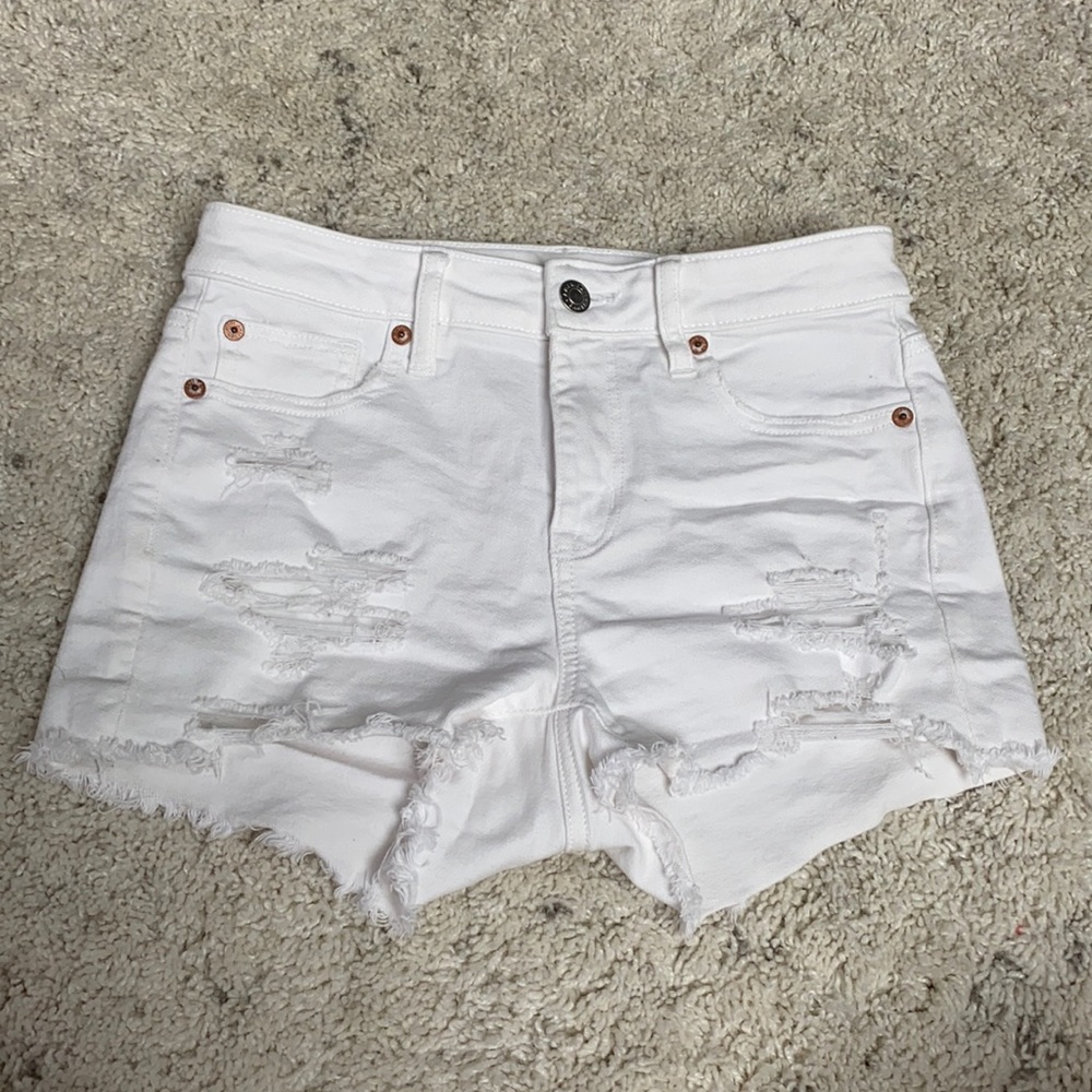 white, american eagle jeans, size 0